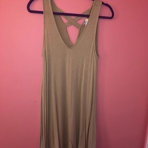 Tan tank top shift dress